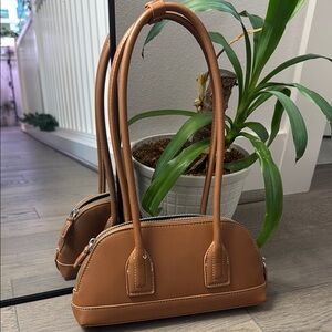 Zara Tan Leather Handbag